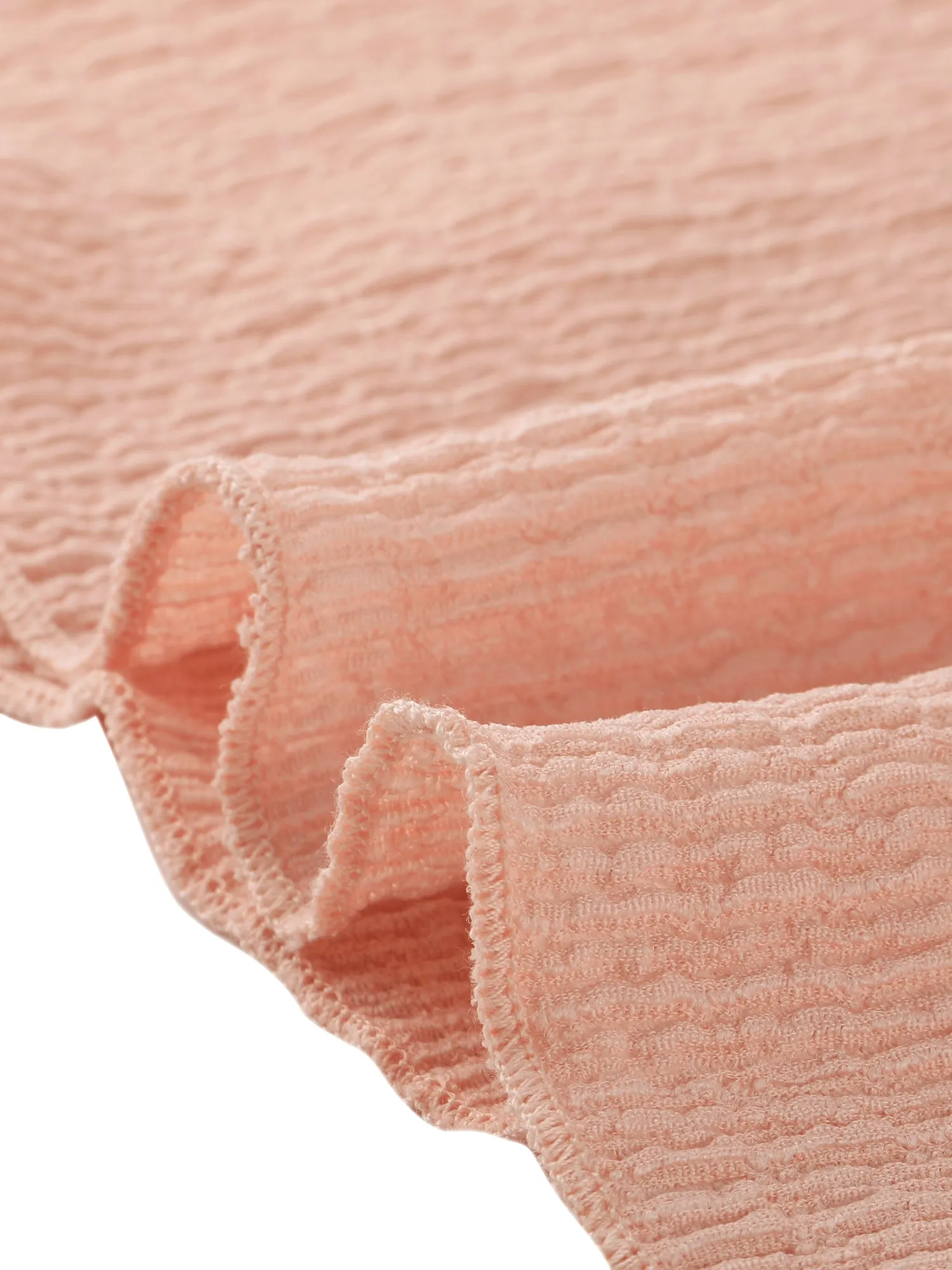 Mesh Sleeve Sheer Tops Square Neck Smocked Polka Dots Top sold by Allegra K product image thumbnail 5