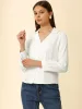 Work Vintage Button Down Business Casual Top sold by Allegra K