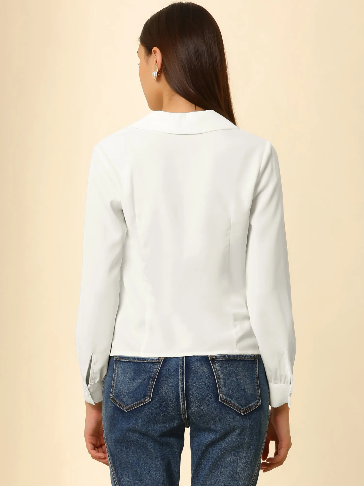 Work Vintage Button Down Business Casual Top sold by Allegra K product image thumbnail 5