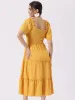 Boho Flutter Short Sleeve Tiered Flowy Midi Smocked Dress sold by Allegra K