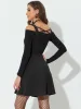 Halloween Suspender Gothic Lace Up A-Line Mini Overall Skirt sold by Allegra K