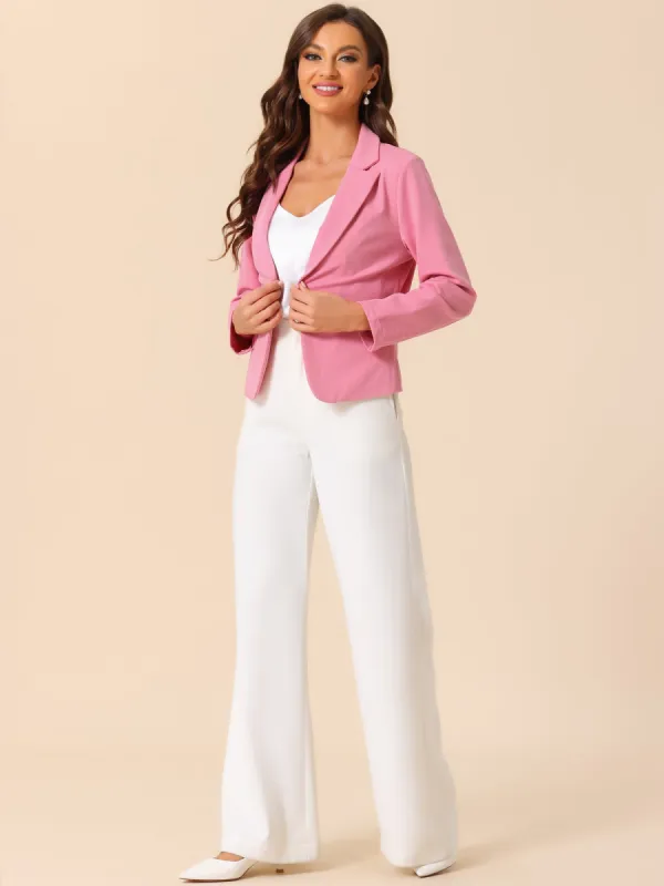 Business Blazer Open Front Office Casual Work Crop Suit Jacket sold by Allegra K