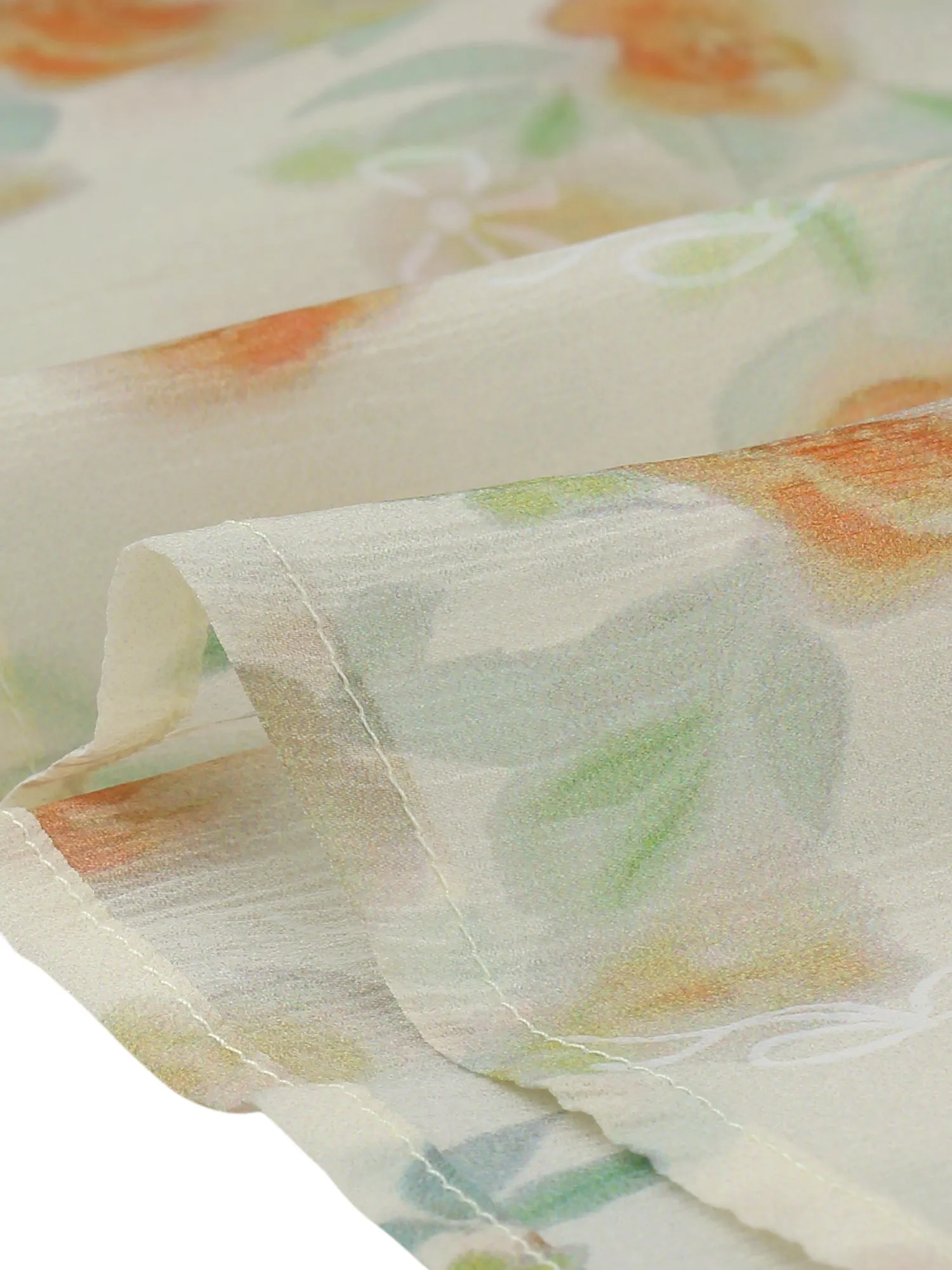 Floral Print Short Sleeve Cinched Waist Long Midi Dress sold by Allegra K product image thumbnail 4