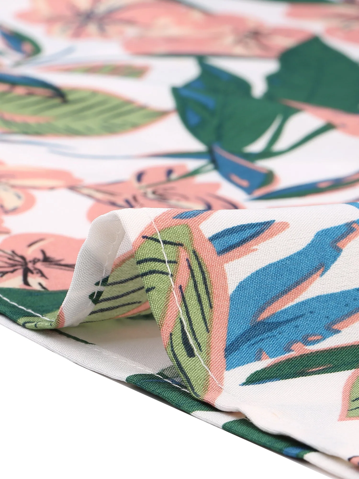 Leaf Tropical Blouse Boho Crochet Cap Sleeve Summer Casual Tops sold by Allegra K product image thumbnail 5