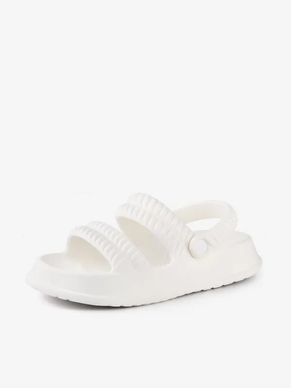 Women's Slide Sandals Two-Way Wear Light Weight Slingback Flat Sandals made by Allegra K