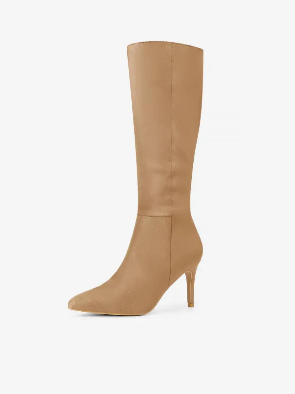 Women's Pointed Toe Stiletto Heels Knee High Boots sold by Allegra K