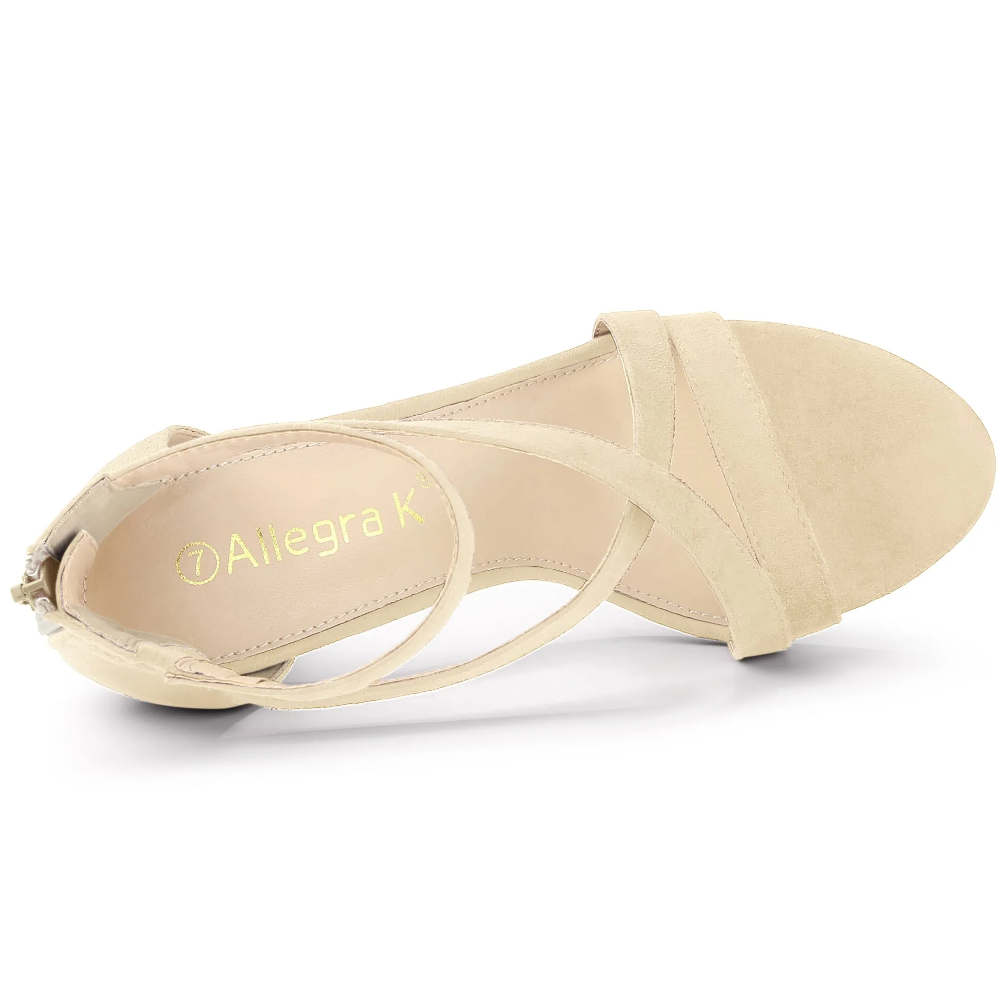 Zipper Ankle Strap Stiletto Heel Sandals sold by Allegra K product image thumbnail 5