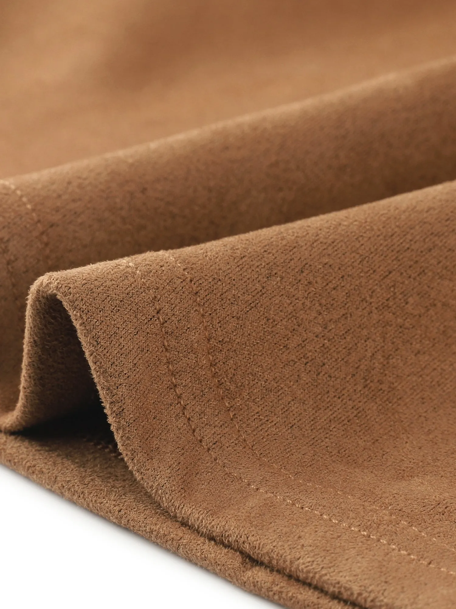 Faux Suede Overall Round Neck Sleeveless A-Line Pleated Dress sold by Allegra K product image thumbnail 4