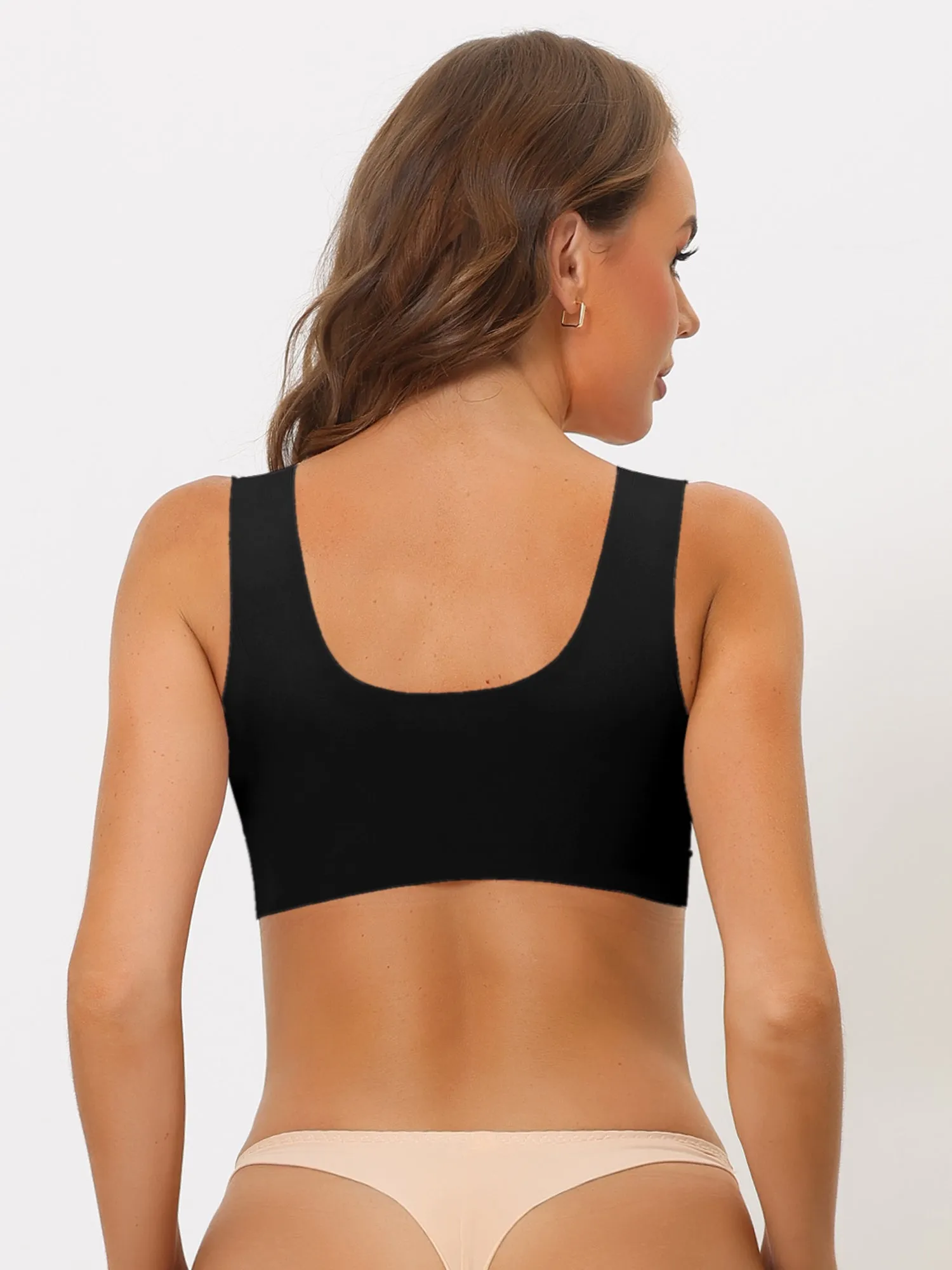 Women's Push Up Minimizer Bralette Full Coverage Mesh Wirefree Tank Top Bras sold by Allegra K product image thumbnail 2