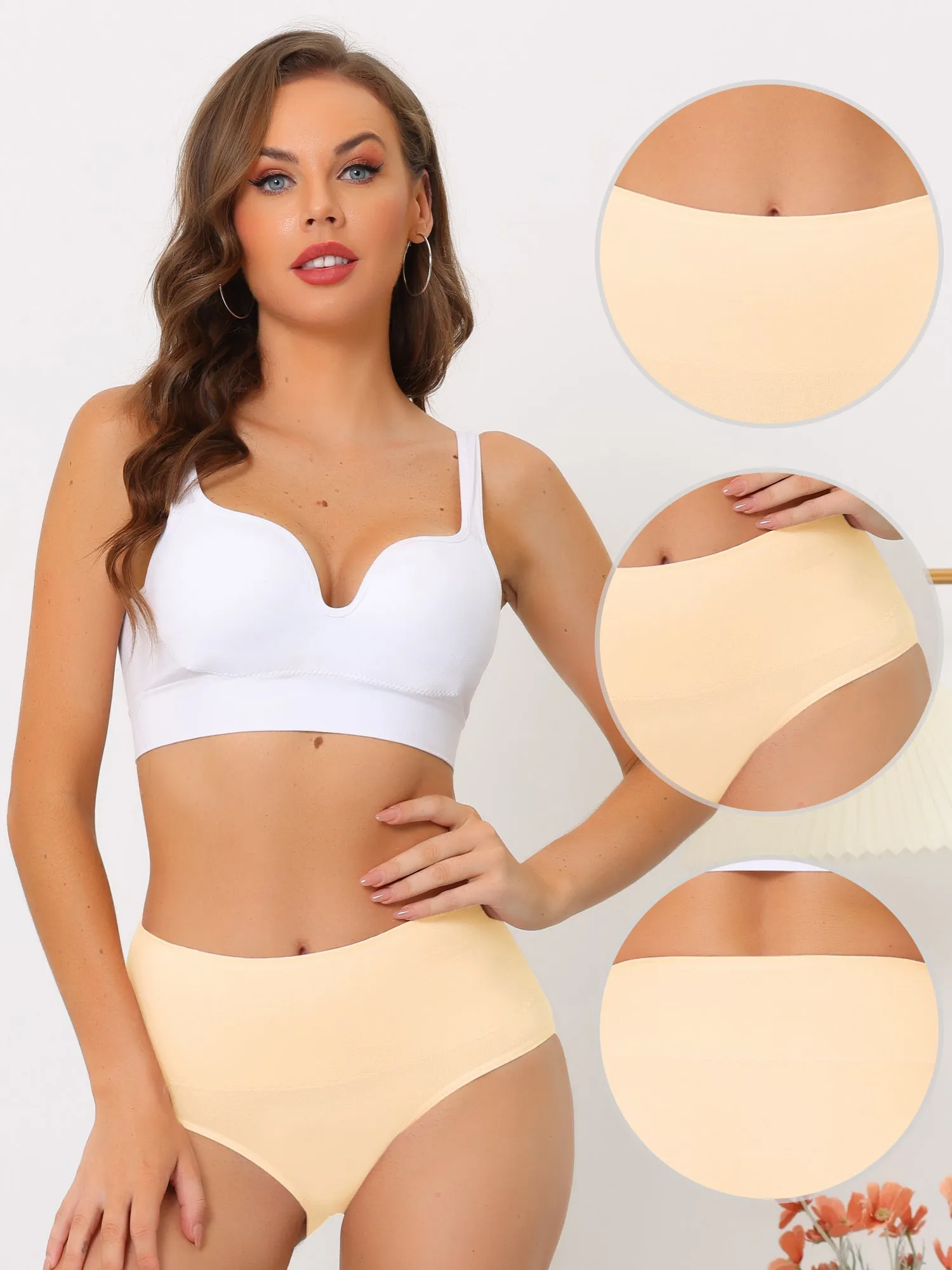 Underwear for Women High Waist Shaping Tummy Control Panties Breathable Brief sold by Allegra K product image thumbnail 3