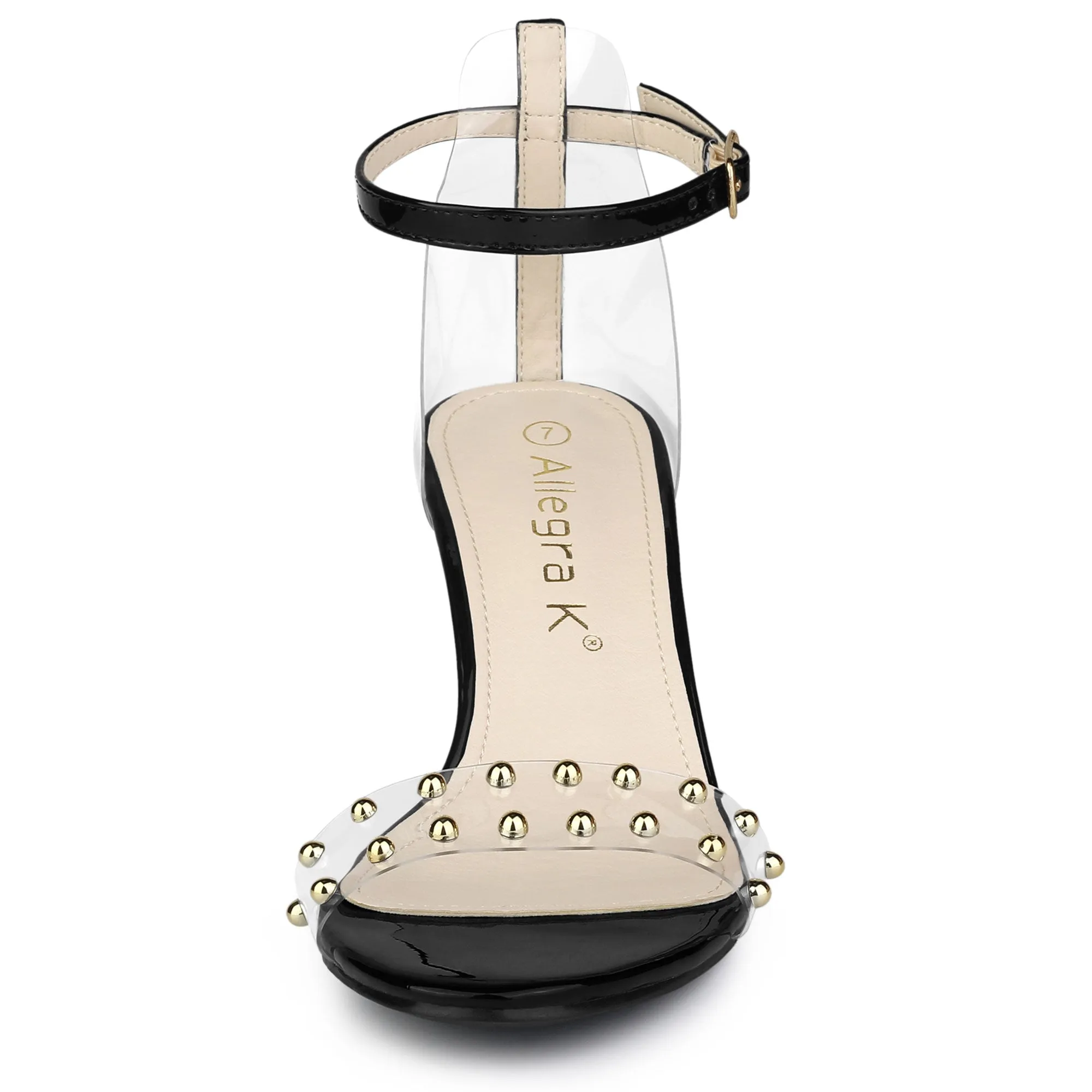 Buckle Closure Clear Block Heel Ankle Strap Sandals sold by Allegra K product image thumbnail 4