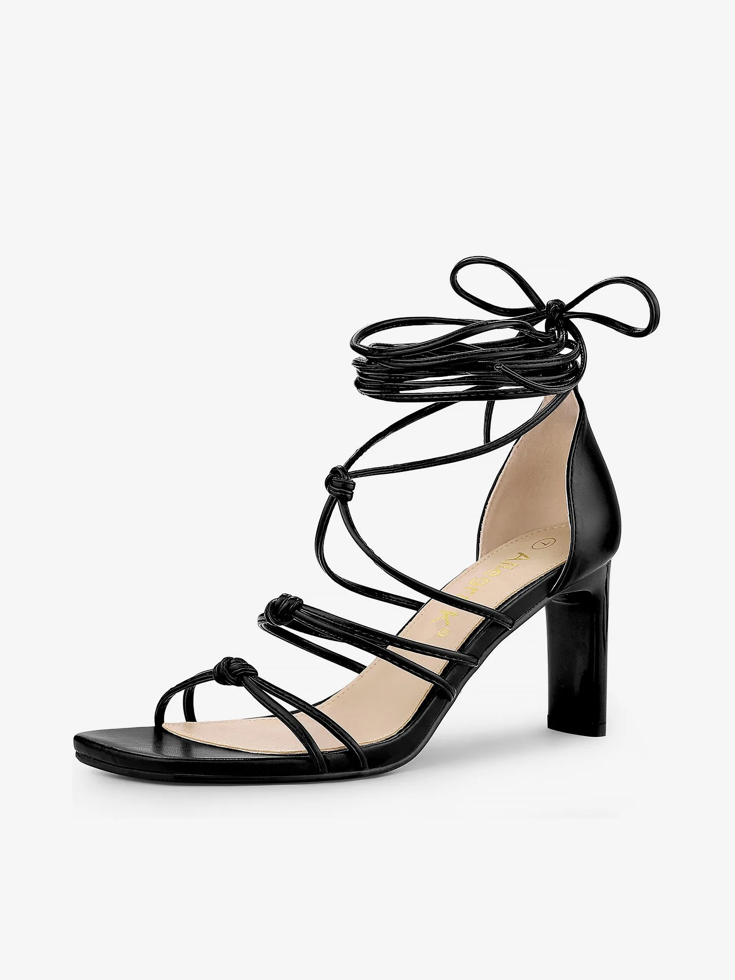 Women's Lace Up Strappy Chunky High Heels Sandals sold by Allegra K