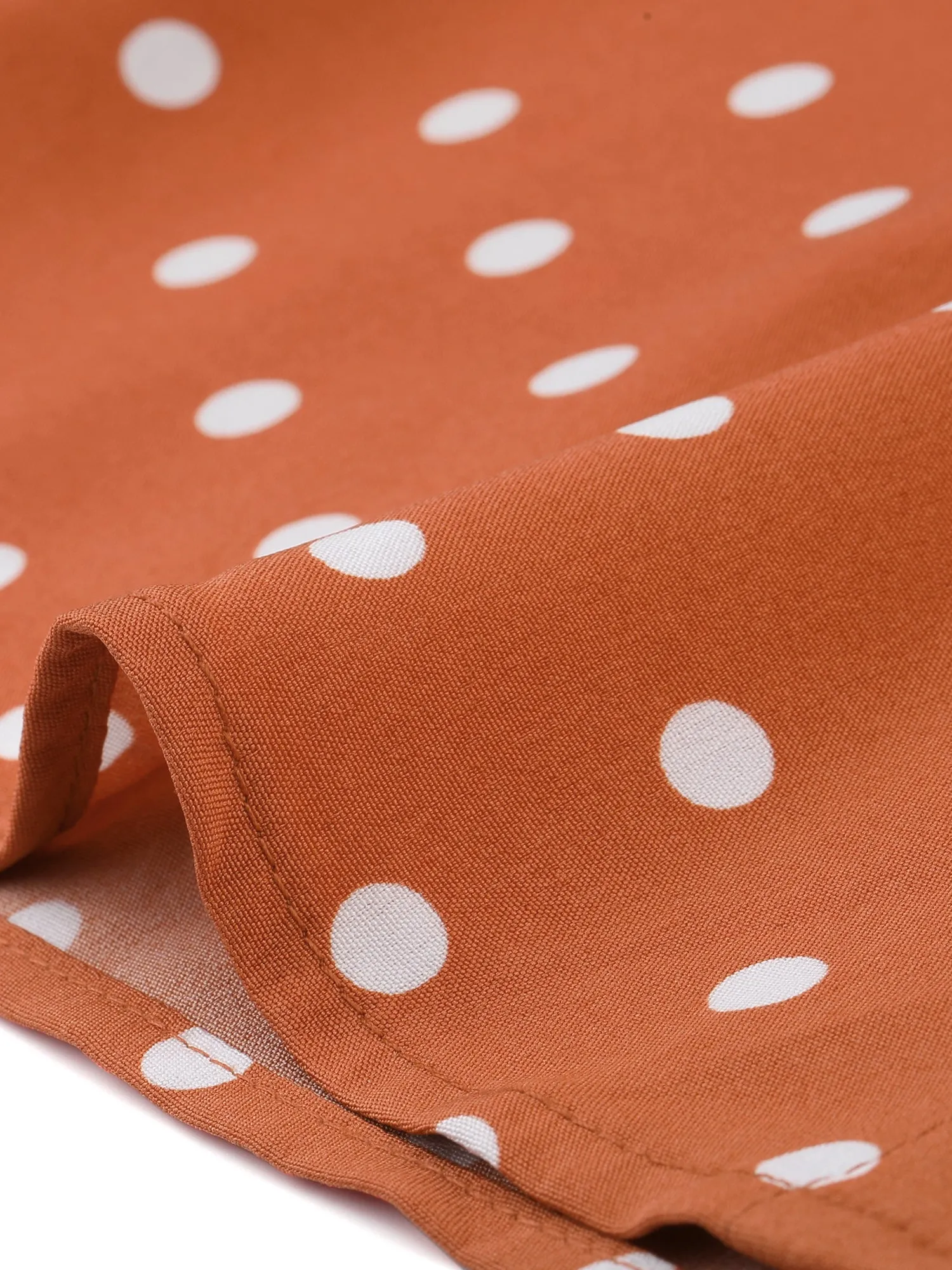 Polka Dot Short Puff Sleeve Button Up Peter Pan Collar Blouse sold by Allegra K product image thumbnail 5