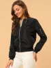 Windbreaker Pockets Casual Lightweight Zip Up Bomber Jacket sold by Allegra K