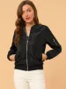 Windbreaker Pockets Casual Lightweight Zip Up Bomber Jacket sold by Allegra K
