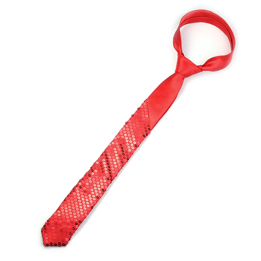 Sequin Ties Self Tied Shine Skinny Necktie Party Costume Tie sold by Allegra K product image thumbnail 4