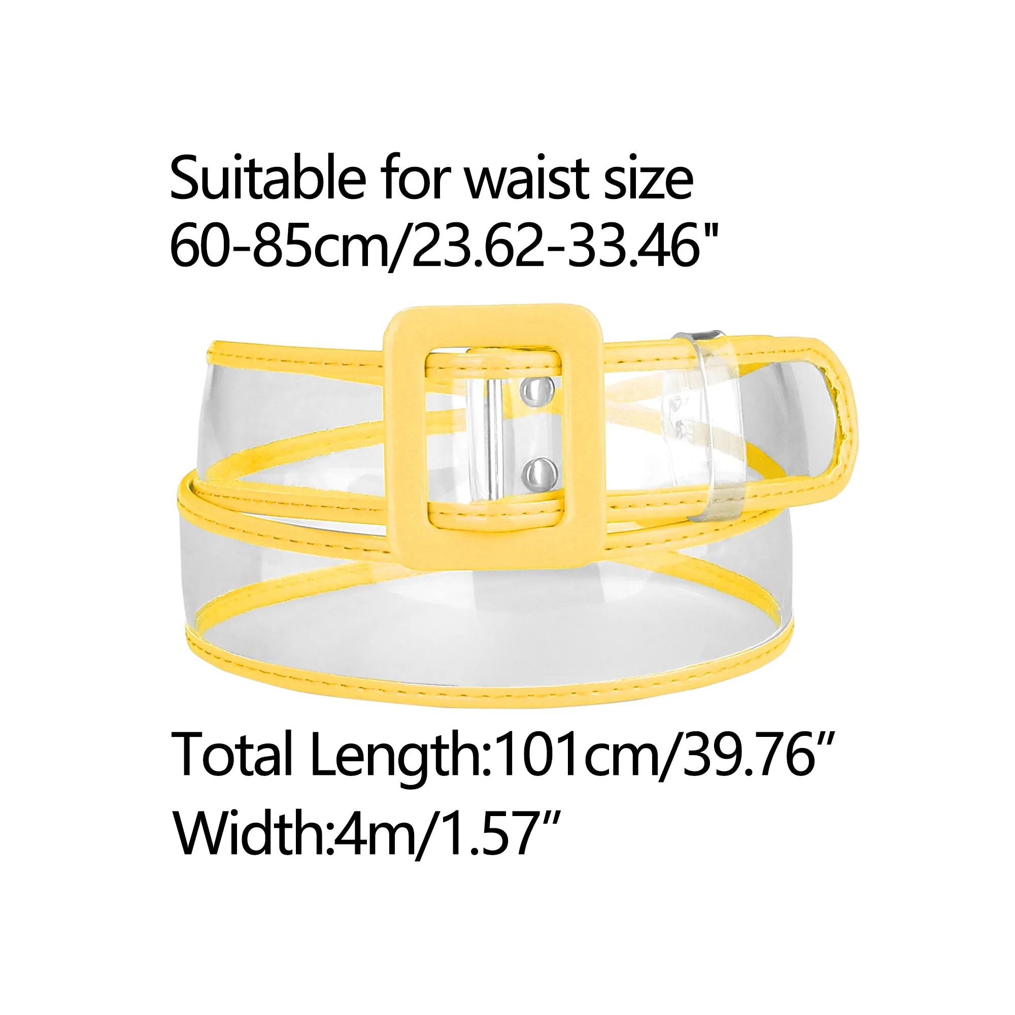 Clear Waist Belt Plus Size Skinny Belts for Jeans Dress sold by Allegra K product image thumbnail 3