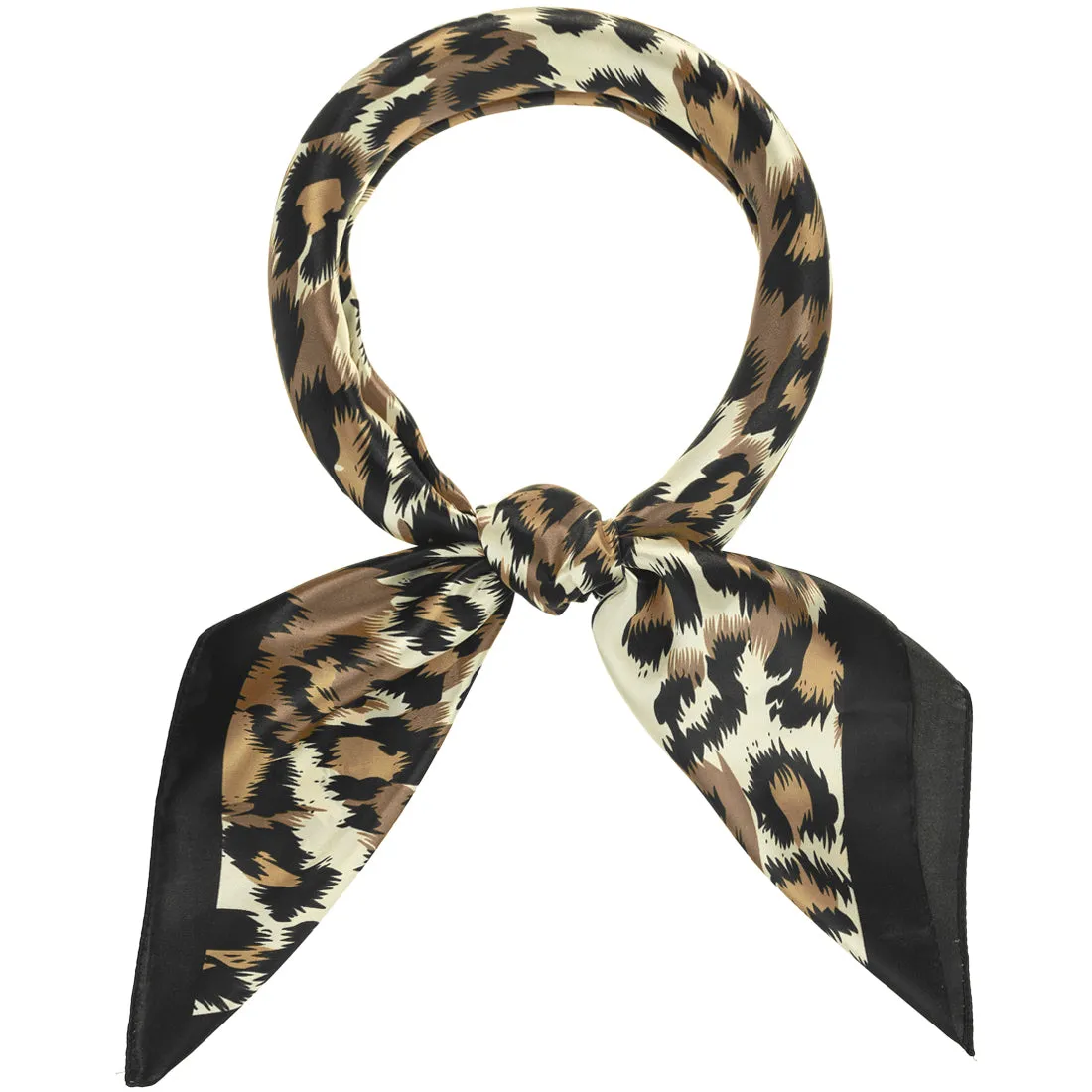 Leopard Printed Square Kerchief Bandana Neck Scarf Neckerchief sold by Allegra K