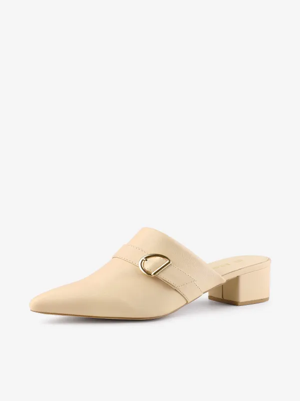 Pointed Toe Slip on Block Heel Sandals Mules sold by Allegra K