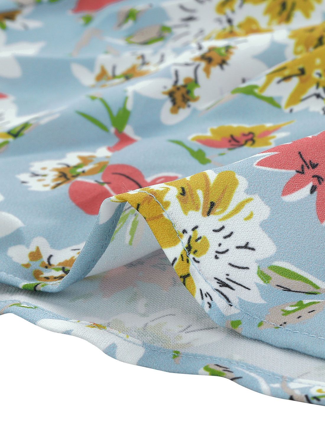 Floral Halter Smocked Waist Sleeveless A-Line Dress sold by Allegra K product image thumbnail 5