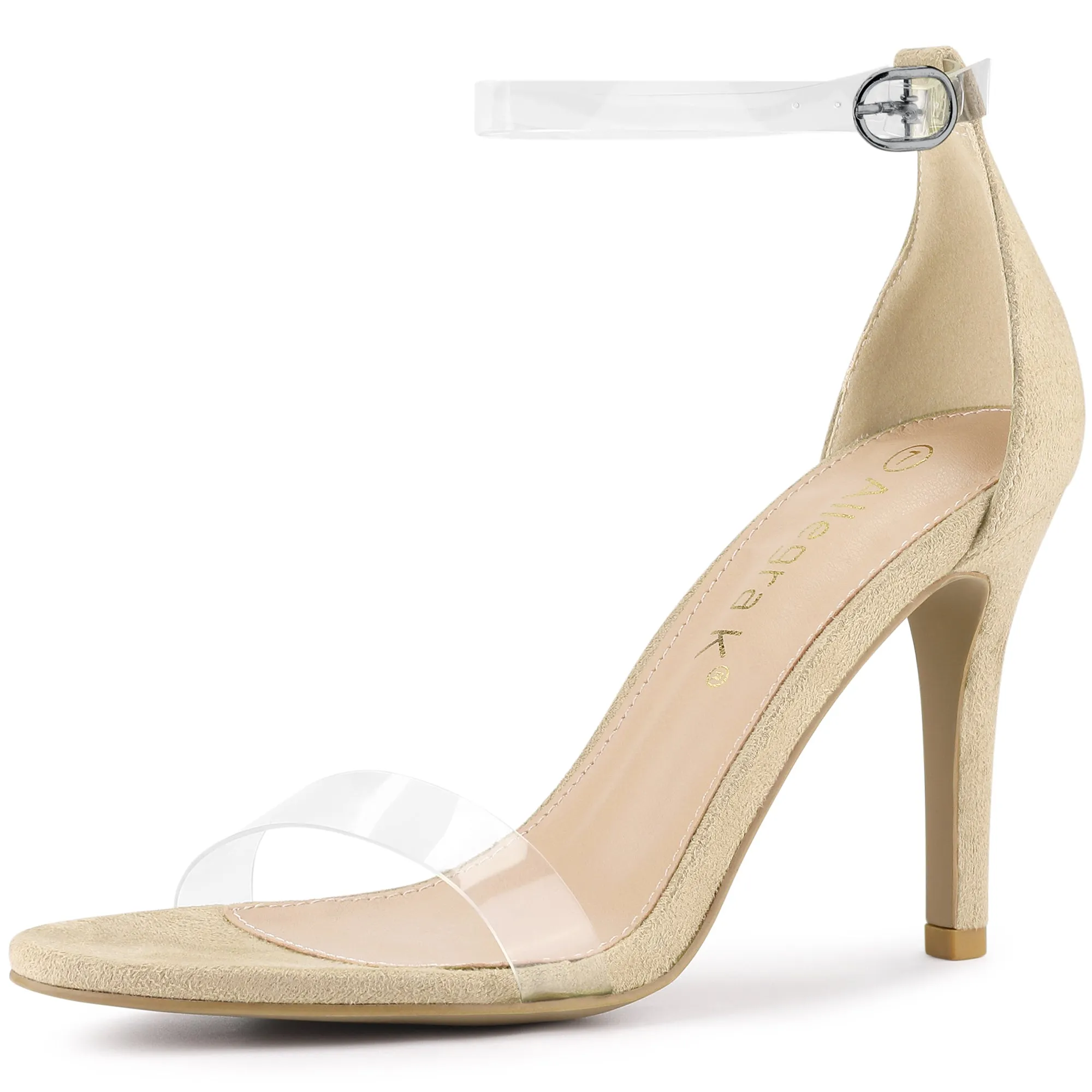 Open Toe Clear Ankle Strap Stiletto Heel Sandals sold by Allegra K product image thumbnail 2