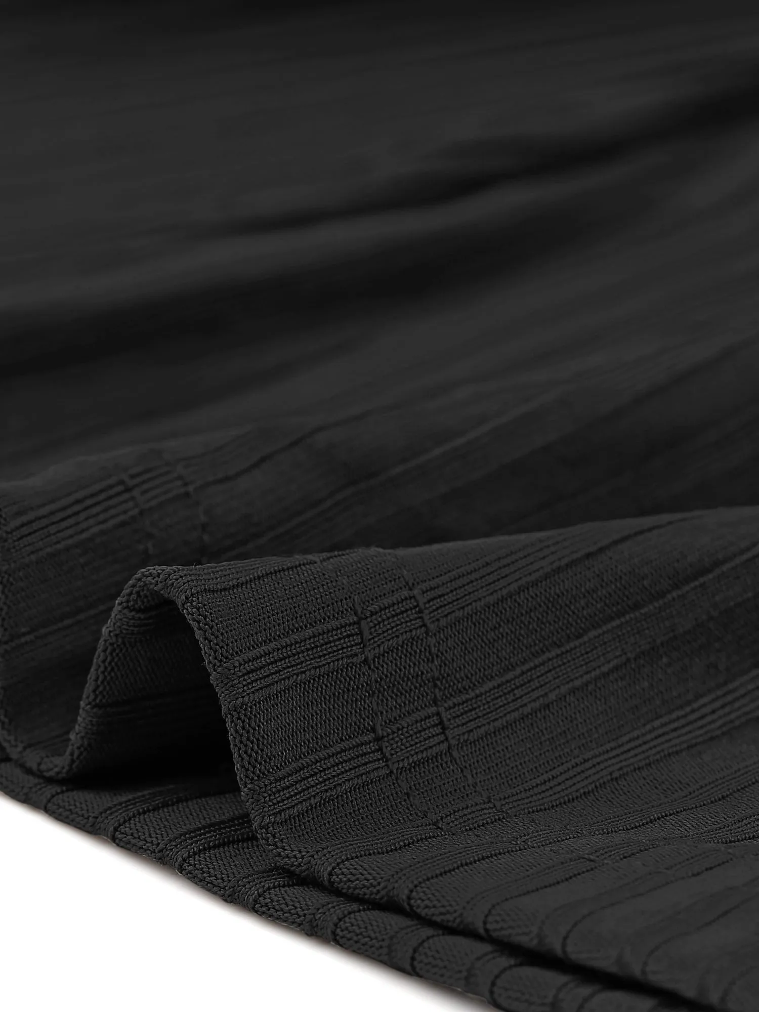 Long Sleeve Square Neck Button Side Slit Ribbed Knit Tunic Shirt sold by Allegra K product image thumbnail 4