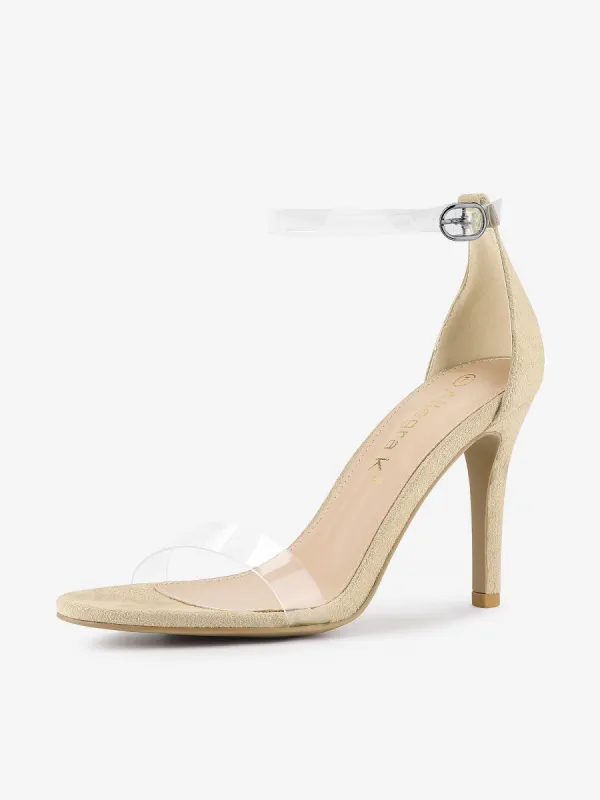 Open Toe Clear Ankle Strap Stiletto Heel Sandals sold by Allegra K