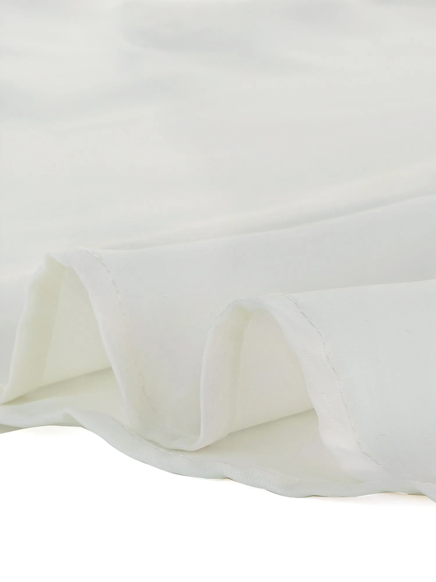 Elegant Contrast Collar 3/4 Sleeve Button Up Tie Neck Shirt sold by Allegra K product image thumbnail 5