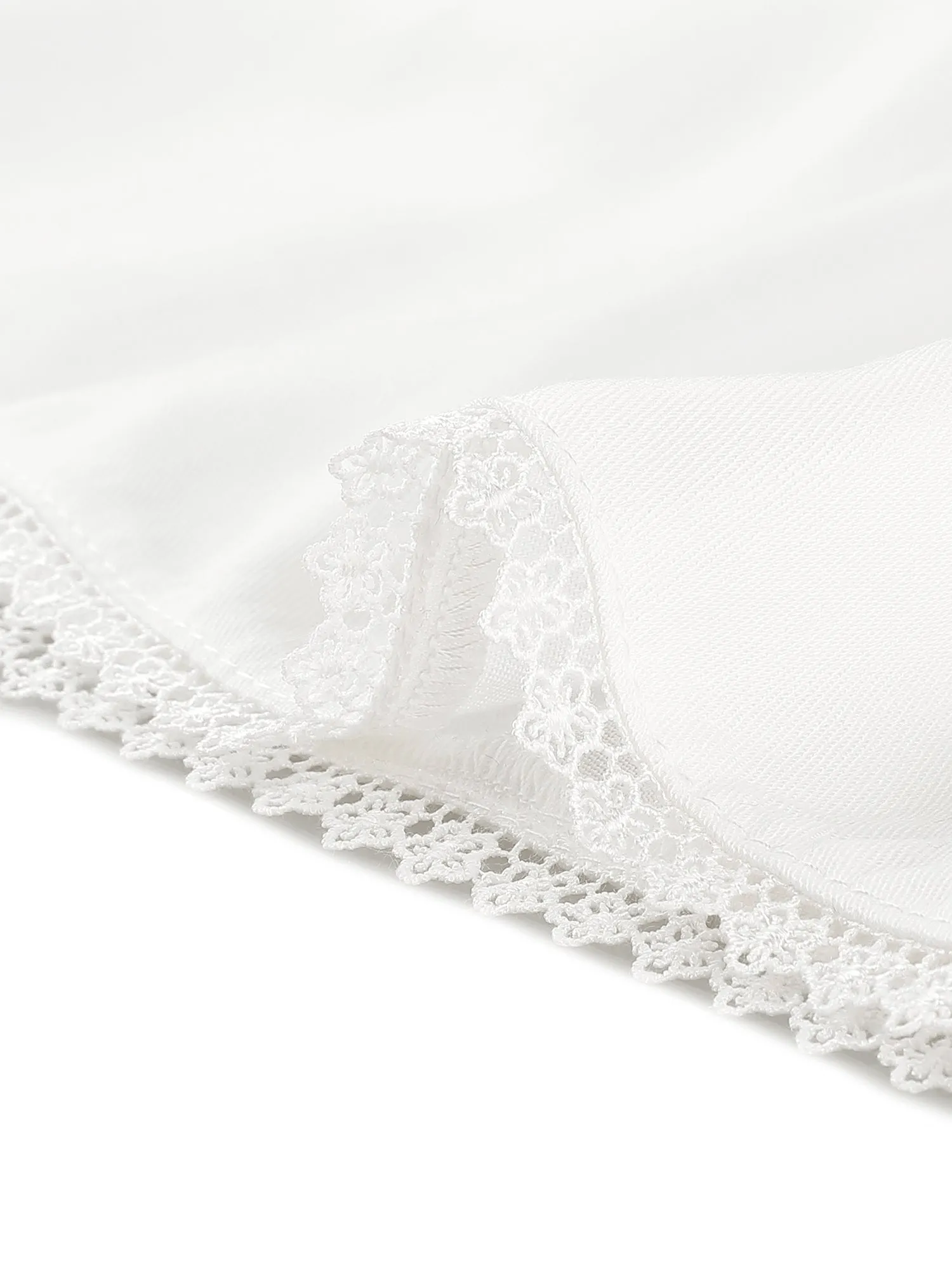 Ruffle Flutter Sleeve Lace Trim V Neck Peplum Blouse Top sold by Allegra K product image thumbnail 5