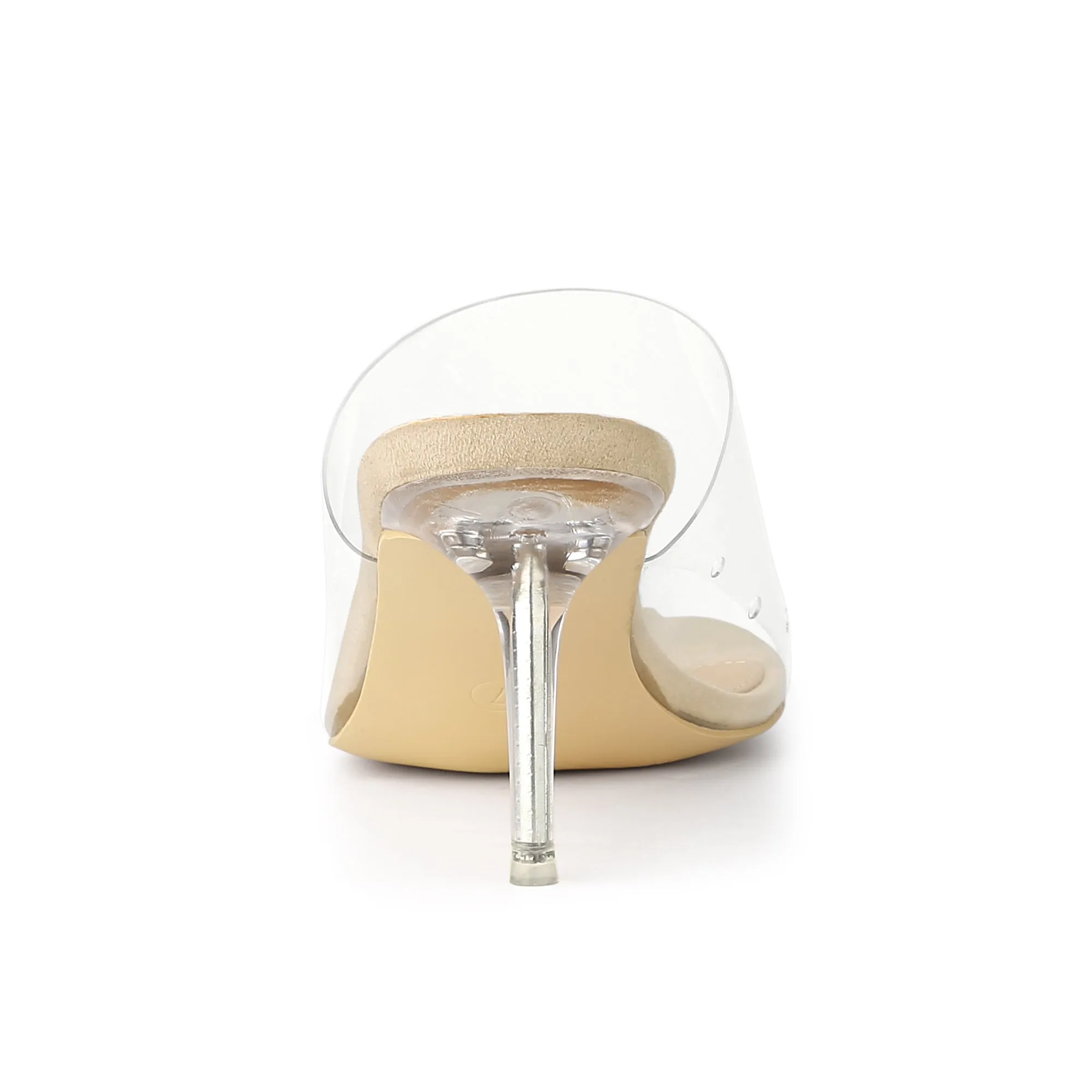 Clear Strap Open Toe Slip On Stiletto Heel Slide Sandals sold by Allegra K product image thumbnail 4