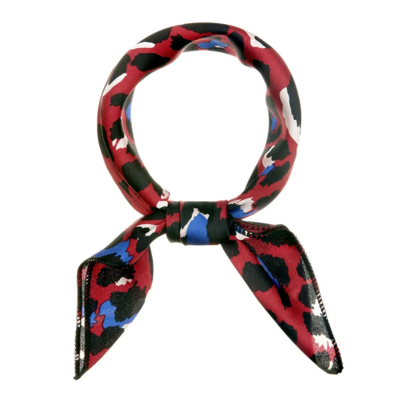 Colorful Leopard Print Square Neck Scarf Handkerchief Bandana sold by Allegra K