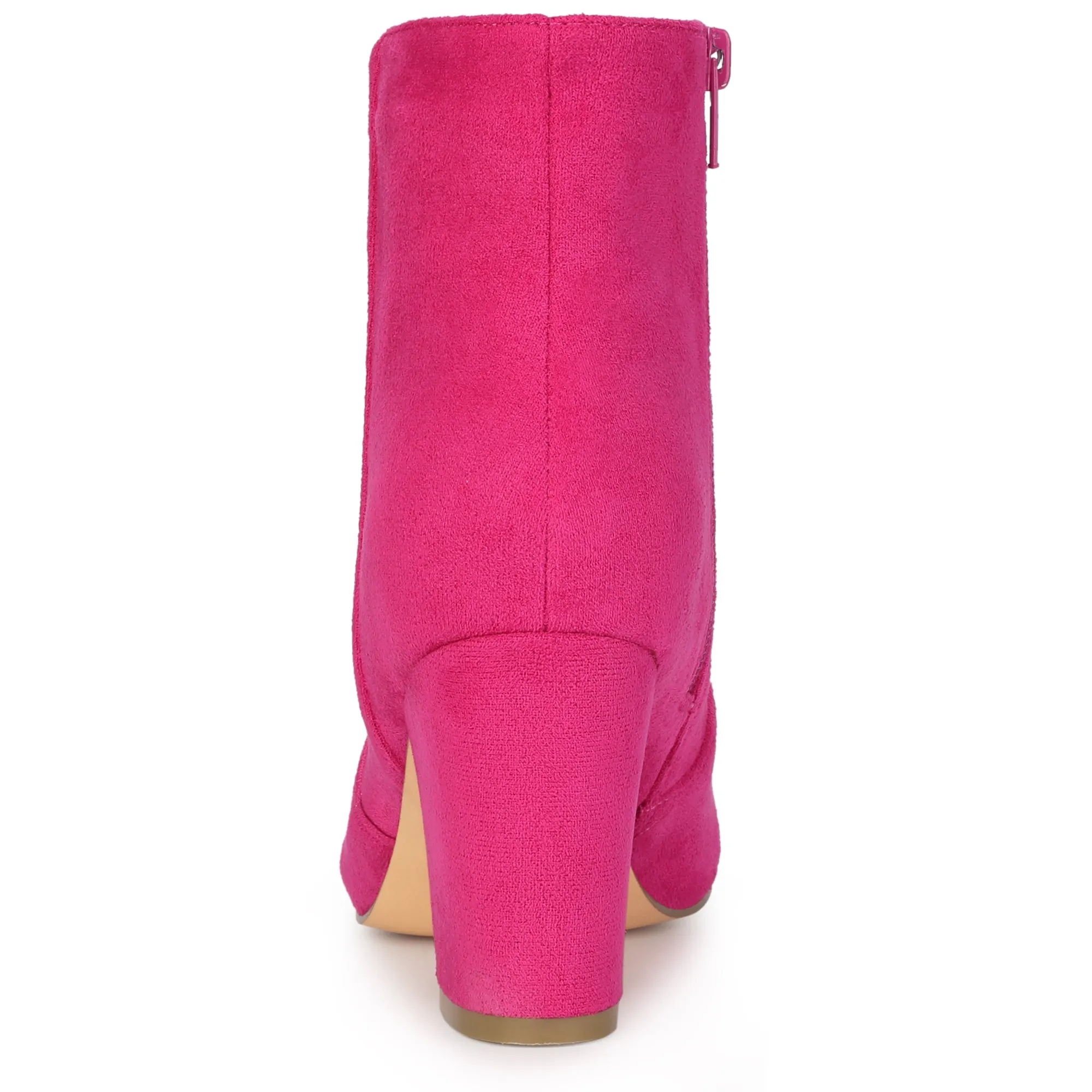 Women's Side Zip Round Toe Chunky Heels Ankle Boots sold by Allegra K product image thumbnail 3