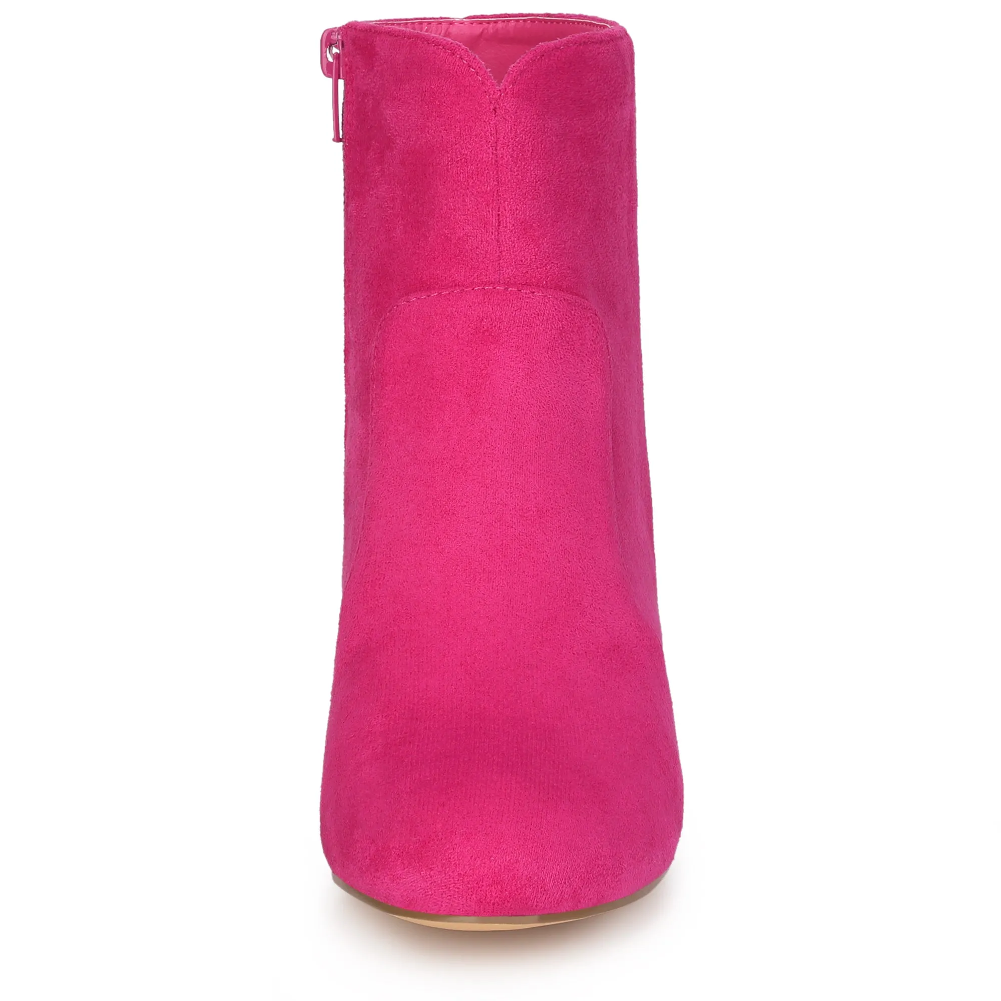 Women's Side Zip Round Toe Chunky Heels Ankle Boots sold by Allegra K product image thumbnail 2