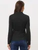 Long Sleeve Peplum Top Casual V Neck Tie Waist Wrap Blouse sold by Allegra K