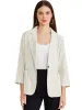 Open Front Lapel Button Casual Work Office Blazer sold by Allegra K