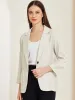 Open Front Lapel Button Casual Work Office Blazer sold by Allegra K