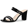 TPU Clear Strappy Slide Mule Block Heel Sandal sold by Allegra K