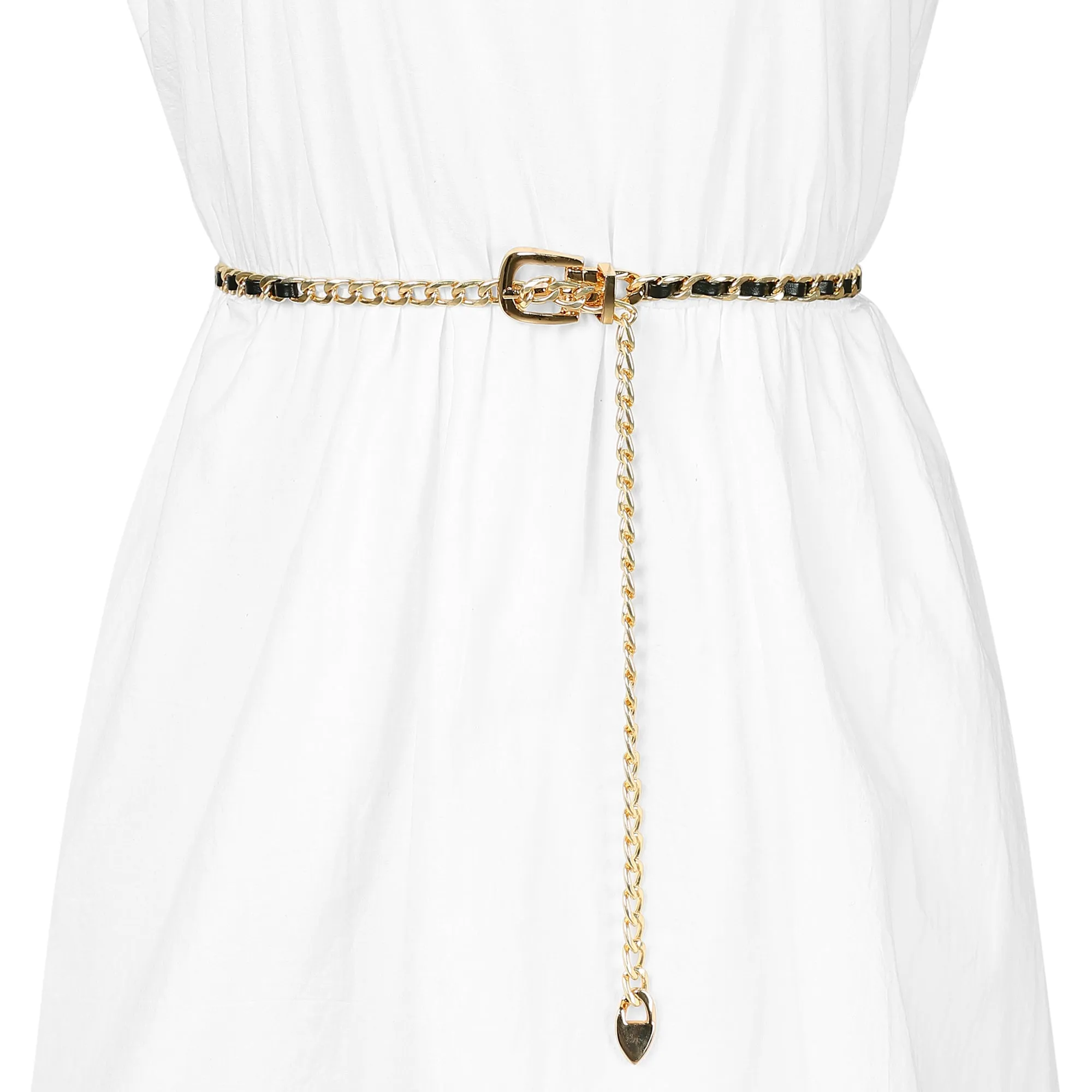 Rhinestone Sparkle Chain Plus Size Waist Jeans Tunic Dress Belt sold by Allegra K product image thumbnail 5