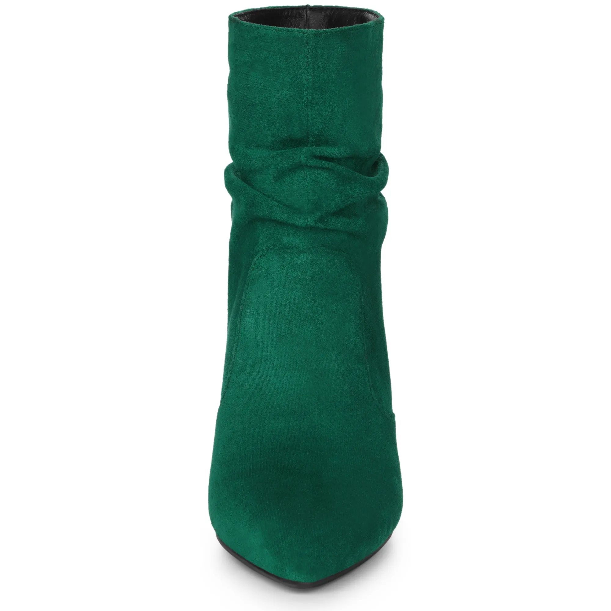 Slouchy Pointy Toe Pull On Stiletto Heel Ankle Boots sold by Allegra K product image thumbnail 4