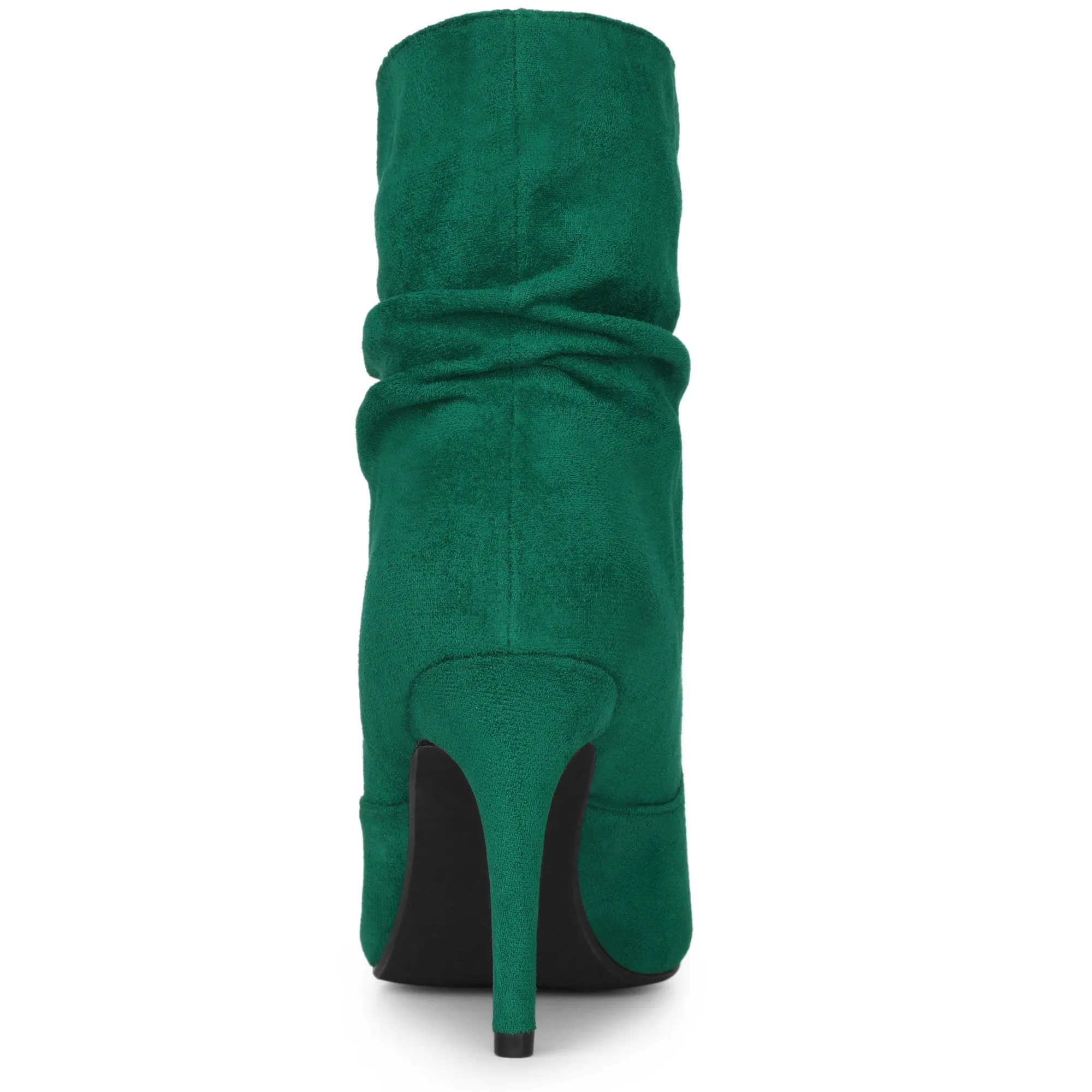 Slouchy Pointy Toe Pull On Stiletto Heel Ankle Boots sold by Allegra K product image thumbnail 5