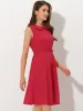 Peter Pan Collar Vintage Retro Sleeveless Pocketed Cotton A Line Shirt Dress sold by Allegra K