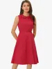 Peter Pan Collar Vintage Retro Sleeveless Pocketed Cotton A Line Shirt Dress sold by Allegra K
