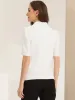 Short Sleeve Lapel Collar Buttoned Work Office Casual Blazer sold by Allegra K