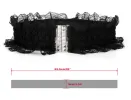 Elastic Fabric Interlocking Buckle Mesh Lace Decor Waist Belt sold by Allegra K