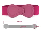 Women's Elastic Waist Belt Interlock 8-shaped Faux Leather Stretchy Dress Belts sold by Allegra K