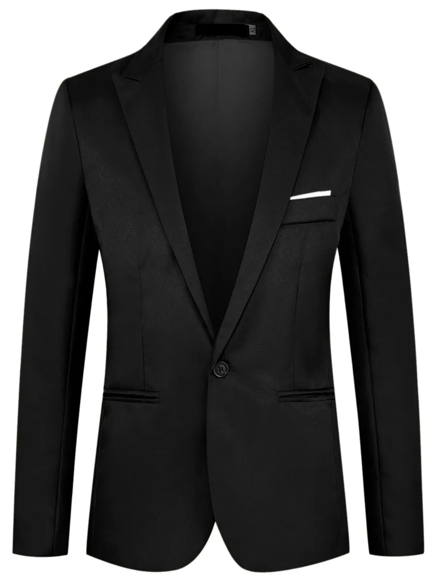 Men's Formal Slim Fit Blazer Single Breasted One Button Dress Suit Sports Coat sold by Allegra K