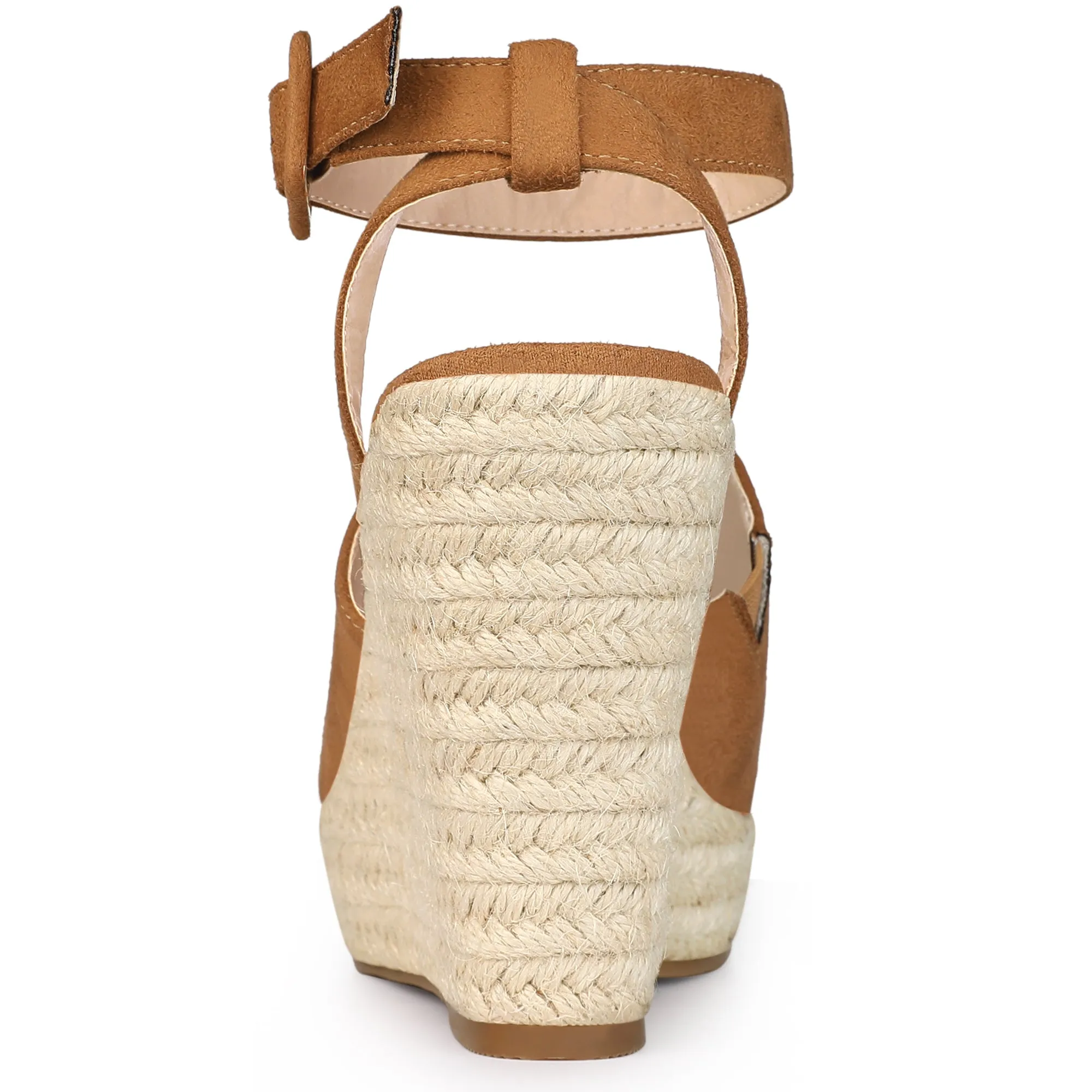 Women's Slingback Open Toe Buckle Espadrille Wedge Heel Sandals sold by Allegra K product image thumbnail 4