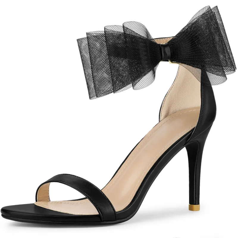 Women's Ankle Strap Bow Tie Stiletto High Heels Sandals sold by Allegra K