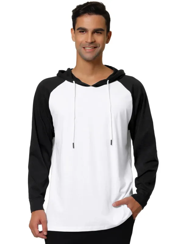 Men's Hoodies Raglan Sleeves Lightweight Long Sleeves Workout Pullover Shirt sold by Allegra K