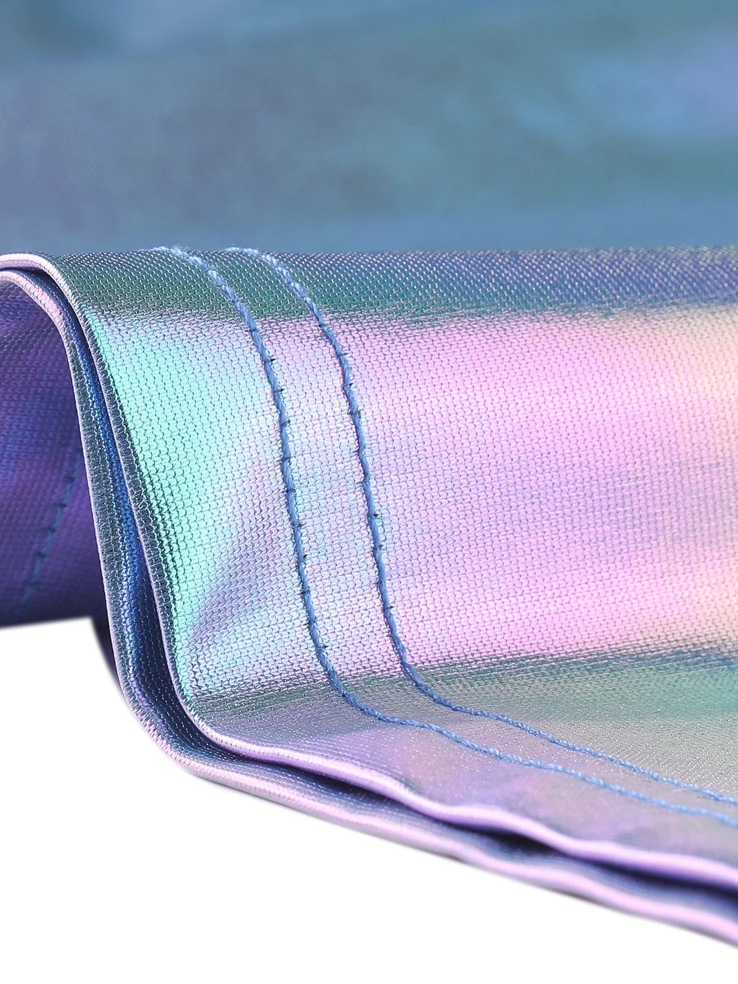 Mini Metallic Shiny Holographic Lightweight Bodycon Skirt sold by Allegra K product image thumbnail 5